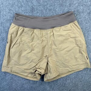 REI Co-op Shorts Womens Small Beige Chino Pull On Hiking Relaxed Fit Stretch